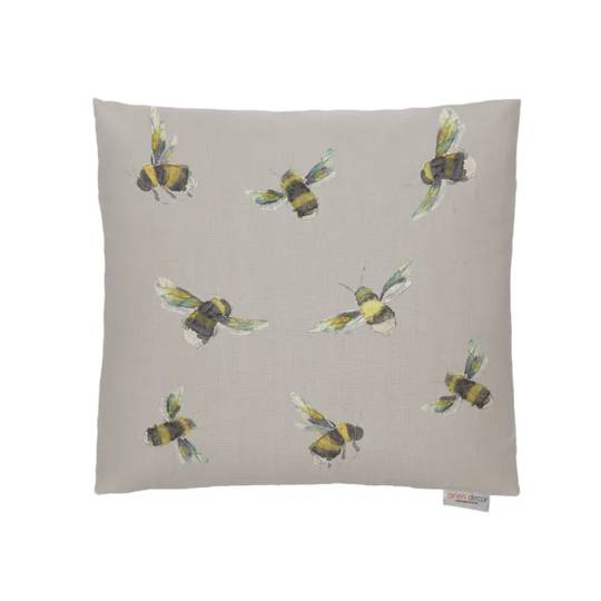 Importico - Voyage Maison - Buzzing Bee Cushion - Silver